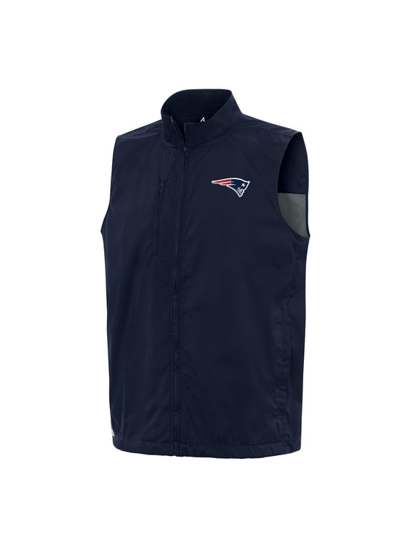 Men's Antigua Navy New England Patriots Brisk Full-Zip Vest