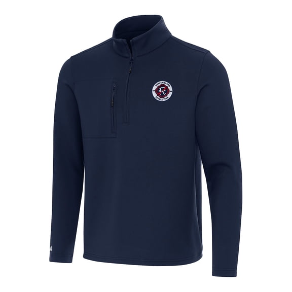 Men's Antigua Navy New England Revolution Insider Quarter-Zip Jacket
