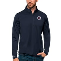 Men's Antigua Navy New England Revolution Tribute Quarter-Zip Pullover Top