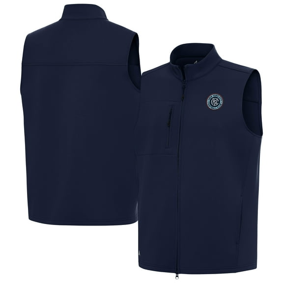 Men's Antigua Navy New York City FC Demand Full-Zip Vest