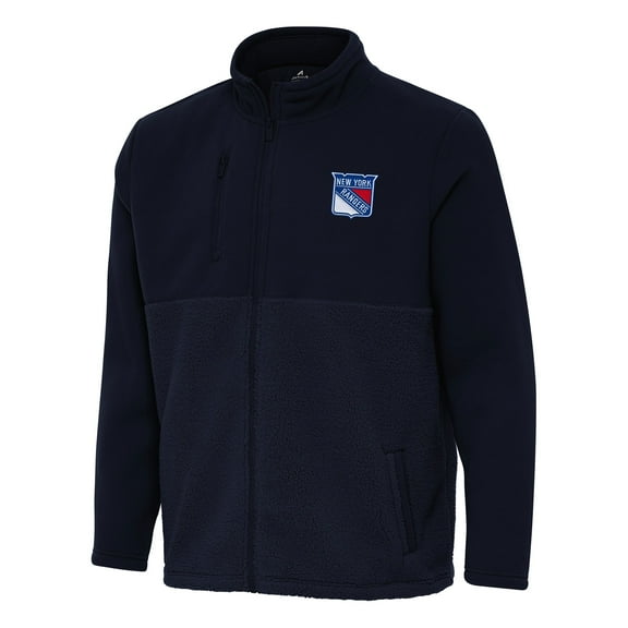 Men's Antigua Navy New York Rangers Daily Fused Full-Zip Jacket