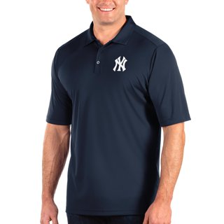 NY New York Yankees Polo Shirt Adult XL Blue White Trim Rugby Casual Men  Flaw