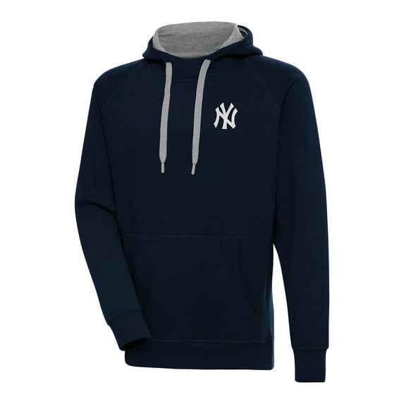 Men's Antigua Navy New York Yankees Metallic Victory Pullover Hoodie