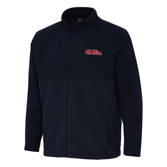 Men's Antigua Navy Ole Miss Rebels Daily Fused Full-Zip Jacket
