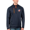thumbnail image 1 of Men's Antigua Navy/Orange FC Cincinnati Generation Quarter-Zip Pullover Jacket, 1 of 1