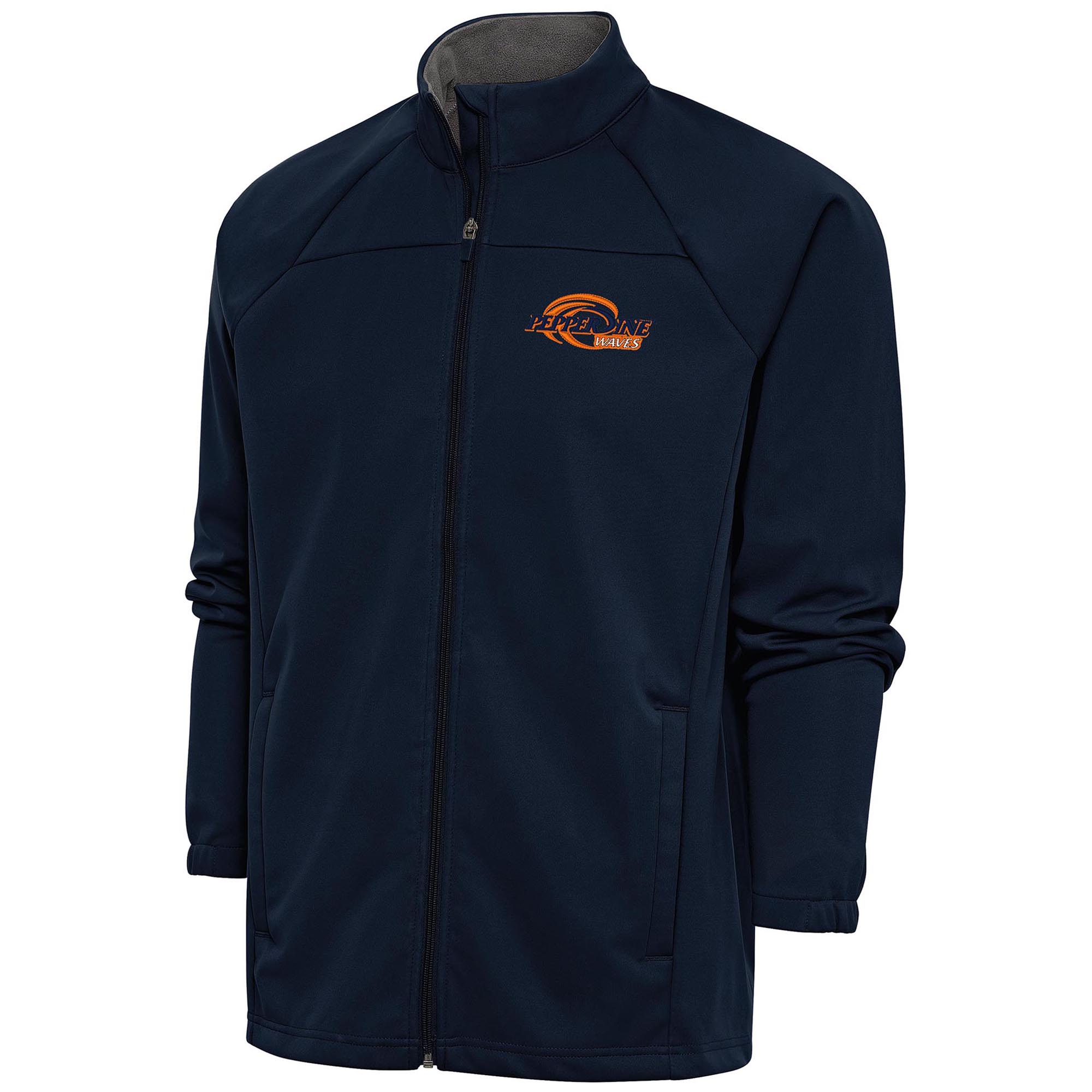 Men's Antigua Navy Pepperdine Waves Links FullZip Golf Jacket