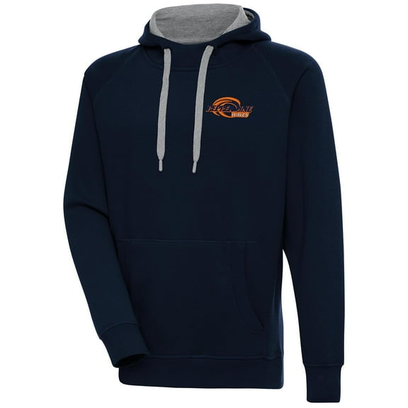 Men's Antigua Navy Pepperdine Waves  Victory Pullover Hoodie