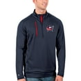 thumbnail image 1 of Men's Antigua Navy/Red Columbus Blue Jackets Generation Quarter-Zip Pullover Jacket, 1 of 1