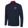 thumbnail image 1 of Men's Antigua Navy/Red Florida Panthers Content Quarter-Zip Pullover Top, 1 of 1