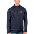 thumbnail image 1 of Men's Antigua Navy/Red Washington Capitals Generation Quarter-Zip Pullover Jacket, 1 of 1