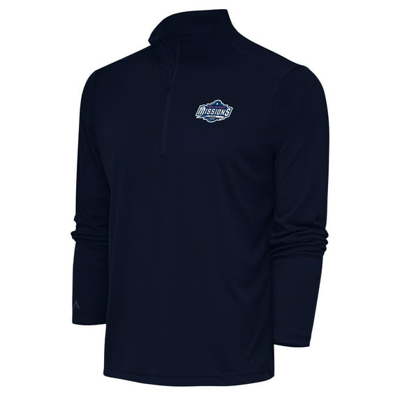 Men's Antigua Navy San Antonio Missions Tribute Quarter-Zip Pullover Top
