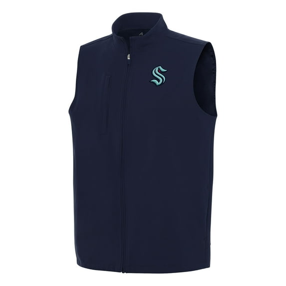 Men's Antigua Navy Seattle Kraken Regard Full-Zip Vest
