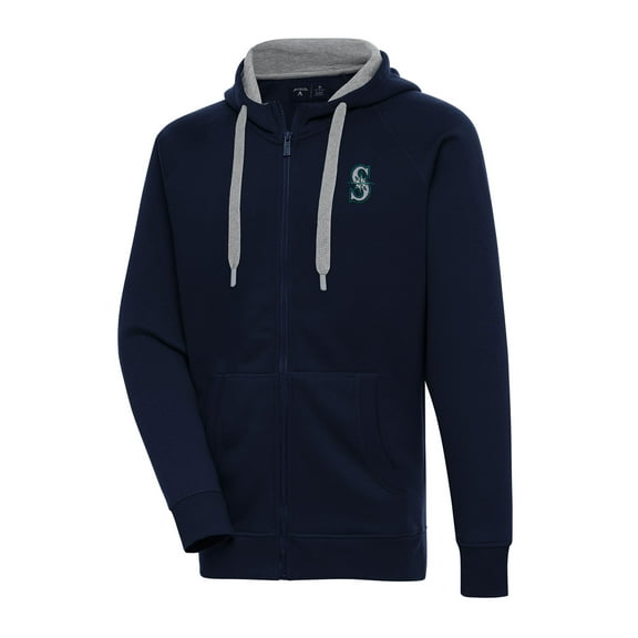 Men's Antigua Navy Seattle Mariners Big & Tall Victory Full-Zip Hoodie Jacket