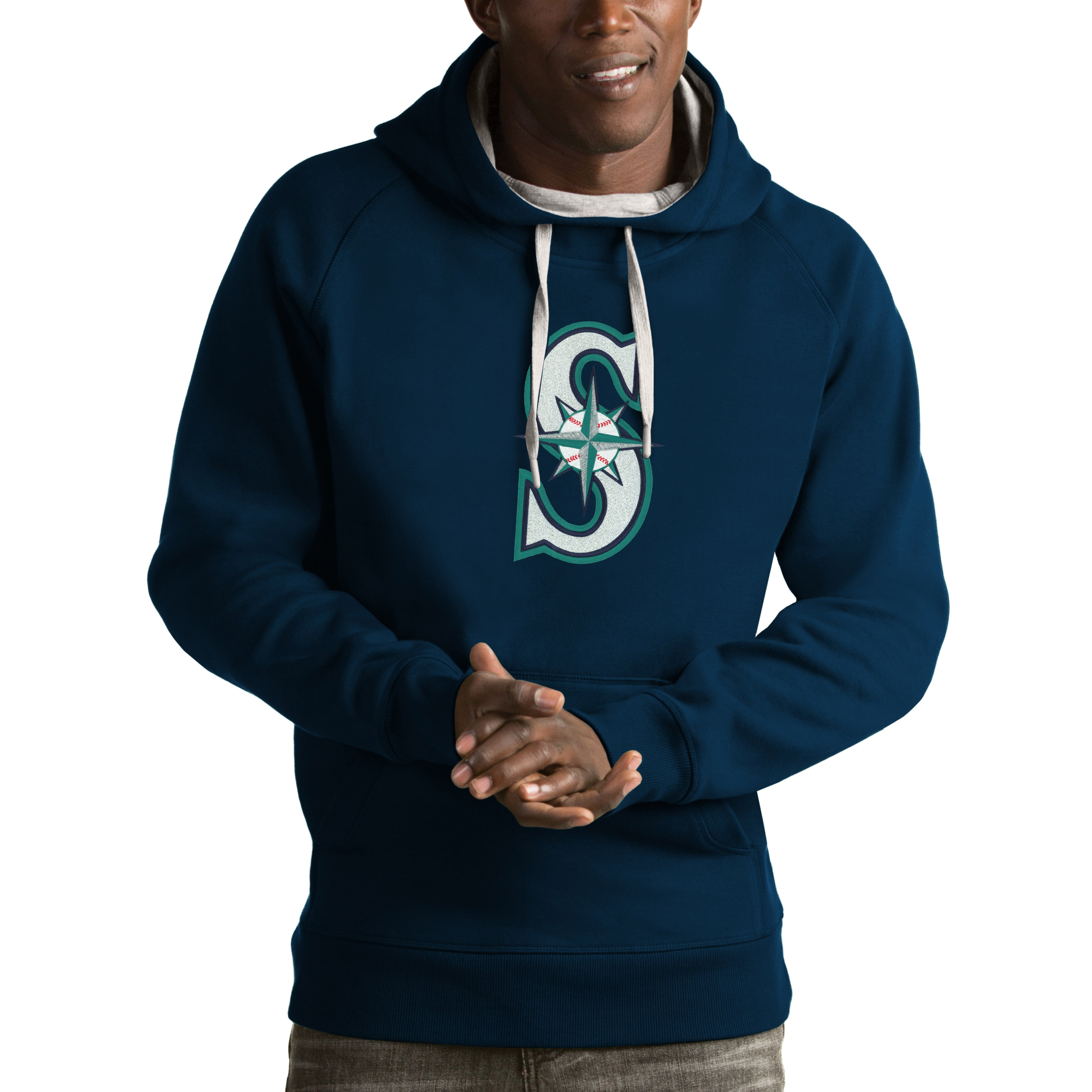 Seattle Mariners Navy Hoodie Sz. L