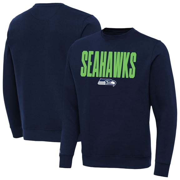 Men's Antigua  Navy Seattle Seahawks Victory Sweatshirt