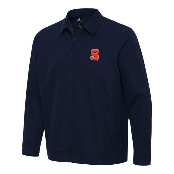 Men's Antigua  Navy Syracuse Orange Pivot Full-Zip Jacket
