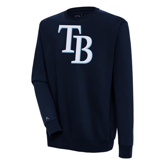 Men's Antigua  Navy Tampa Bay Rays Victory Pullover Sweatshirt
