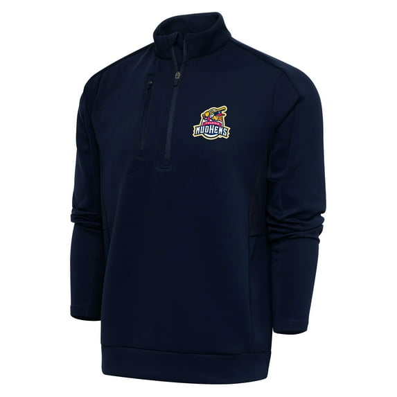 Men's Antigua Navy Toledo Mud Hens Generation Quarter-Zip Pullover Top