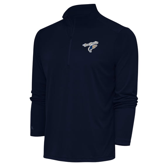 Men's Antigua Navy Tri-City Dust Devils Tribute Quarter-Zip Pullover Top