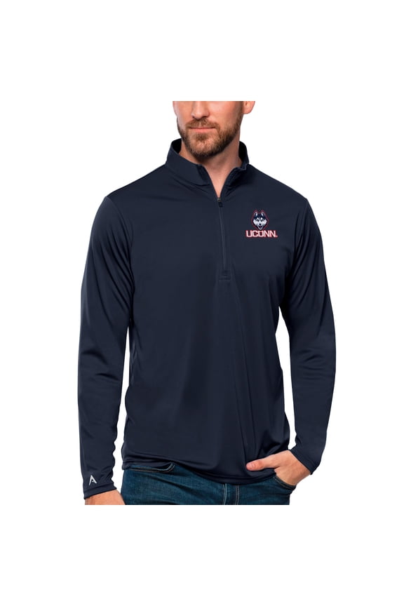 Men's Antigua Navy UConn Huskies Tribute Quarter-Zip Top