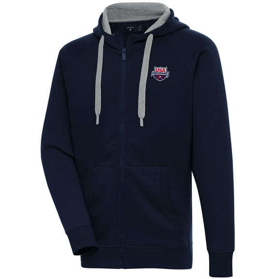 Men's Antigua  Navy USA Swimming Victory Full-Zip Hoodie