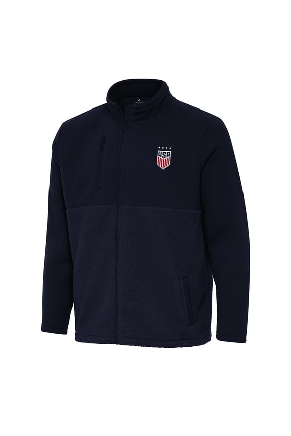 Men's Antigua Navy USWNT Daily Fused Full-Zip Jacket