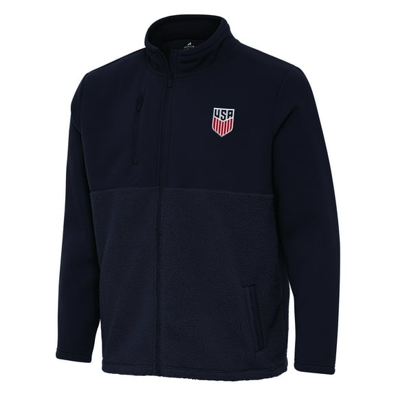 Men's Antigua Navy USMNT Daily Fused Full-Zip Jacket