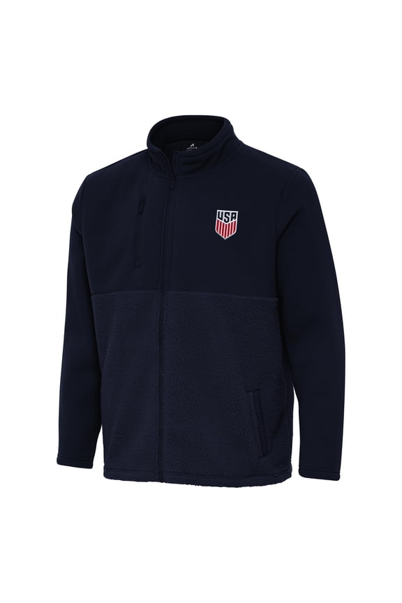 Men's Antigua Navy USMNT Daily Fused Full-Zip Jacket