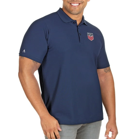 Men's Antigua Navy USMNT Legacy Pique Big & Tall Polo
