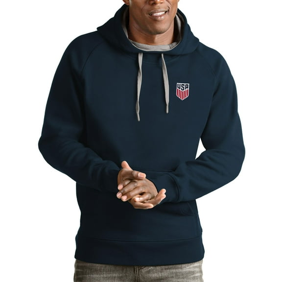 Men's Antigua Navy USMNT Victory Pullover Hoodie