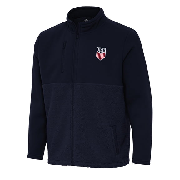 Men's Antigua Navy USMNT Daily Fused Full-Zip Jacket