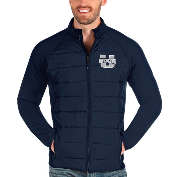 Men's Antigua Navy Utah State Aggies Altitude Full-Zip Jacket