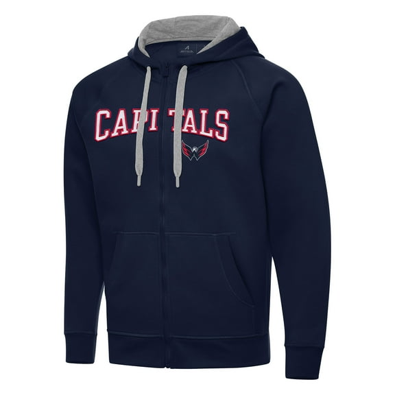Men's Antigua Navy Washington Capitals Big & Tall Victory Full-Zip Hoodie