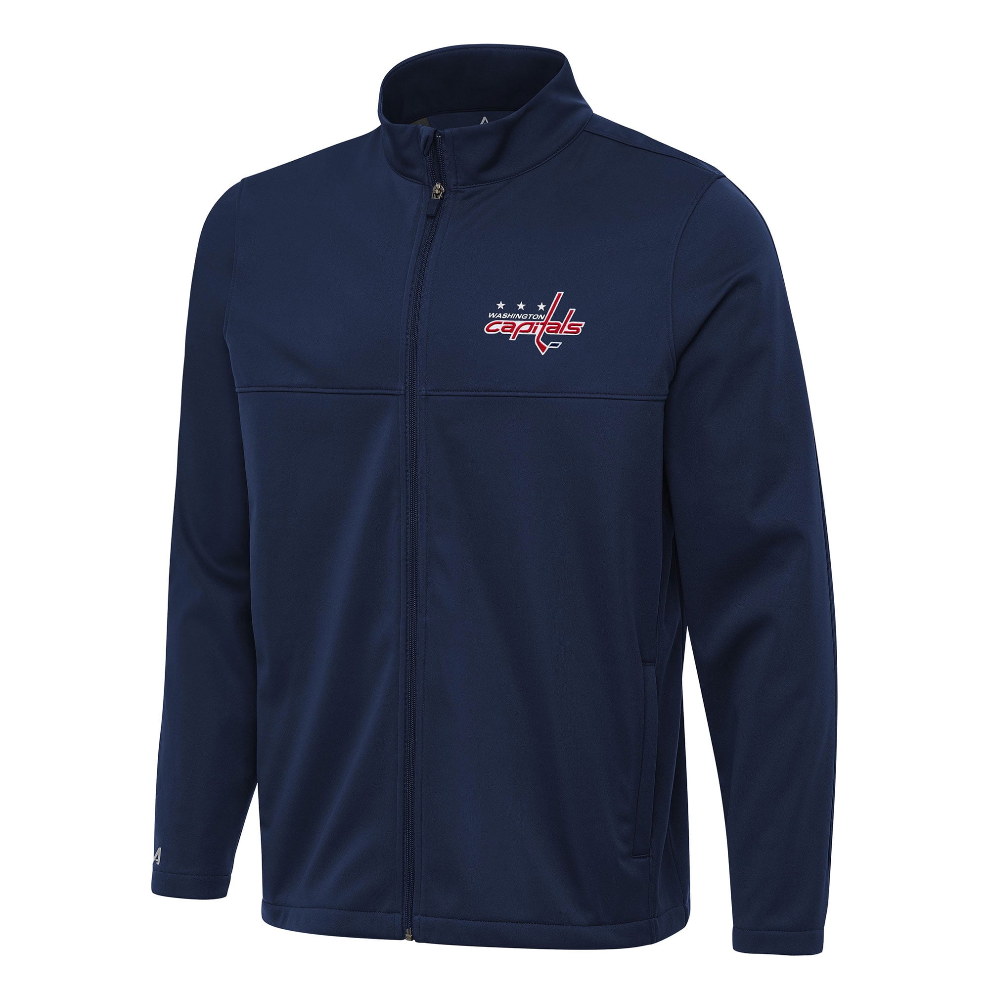 Men's Antigua Navy Washington Capitals Links 2 FullZip Golf Jacket