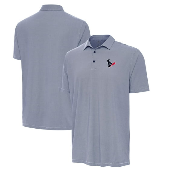 Men's Antigua Navy/White Houston Texans Twine Performance Polo