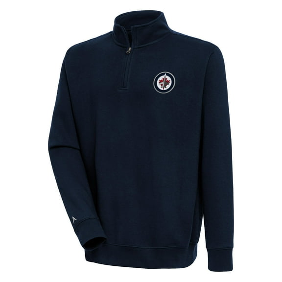 Men's Antigua  Navy Winnipeg Jets Victory Quarter-Zip Pullover Top