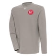 thumbnail image 1 of Men's Antigua  Oatmeal Atlanta Hawks Flier Bunker Pullover Sweatshirt, 1 of 1