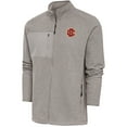 thumbnail image 1 of Men's Antigua  Oatmeal Bethune-Cookman Wildcats Course Full-Zip Jacket, 1 of 1