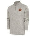 thumbnail image 1 of Men's Antigua  Oatmeal Bowling Green Hot Rods Fortune Quarter-Zip Pullover Jacket, 1 of 1