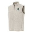 Men's Antigua Oatmeal Dallas Stars Fortune FullZip Vest