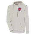 thumbnail image 1 of Men's Antigua  Oatmeal Detroit Pistons Axe Bunker Tri-Blend Pullover Hoodie, 1 of 1