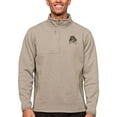 thumbnail image 1 of Men's Antigua Oatmeal ECU Pirates Course Quarter-Zip Pullover Top, 1 of 1