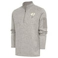 thumbnail image 1 of Men's Antigua Oatmeal Erik Jones Fortune Quarter-Zip Pullover Jacket, 1 of 1