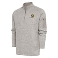 thumbnail image 1 of Men's Antigua Oatmeal Green Bay Packers Throwback Fortune Quarter-Zip Pullover Jacket, 1 of 1