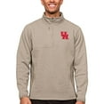 thumbnail image 1 of Men's Antigua Oatmeal Houston Cougars Course Quarter-Zip Pullover Top, 1 of 1