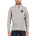 thumbnail image 1 of Men's Antigua Oatmeal Howard Bison Fortune Quarter-Zip Pullover Jacket, 1 of 1