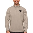 thumbnail image 1 of Men's Antigua Oatmeal Iowa Hawkeyes Course Quarter-Zip Pullover Top, 1 of 1