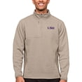 thumbnail image 1 of Men's Antigua Oatmeal LSU Tigers Course Quarter-Zip Pullover Top, 1 of 1