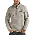 thumbnail image 1 of Men's Antigua Oatmeal Los Angeles Rams Alternate Logo Fortune Quarter-Zip Pullover Jacket, 1 of 1