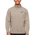 thumbnail image 1 of Men's Antigua Oatmeal Miami Dolphins Course Quarter-Zip Pullover Top, 1 of 1